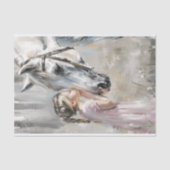 女のキスをする子の白馬のデコパージュ 薄葉紙 (正面)