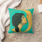 『女のキスをする月』 クッション (ブランケット)