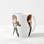 女のクール子がカラオケThunder_Cove コーヒーマグカップ (正面右)