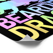 女のクール子の女の子のための髭のドラゴンアート博士。 ポスター (角)