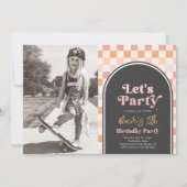 女のクール子の誕生日パーティーへの招待 | Skater Girl 招待状 (正面)