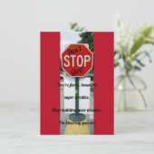 女のストップ子だ！勇気付けられるフラットグリーティングカード (スタンド正面)