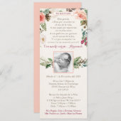 女のスペインの子バプティスバウティゾ招待状for Winter 招待状 (正面/裏面)