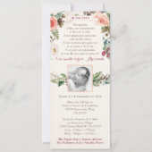 女のスペインの子バプティスバウティゾ招待状for Winter 招待状 (正面)