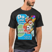 女のノベルティの泡を覚え吹る Tシャツ (正面)