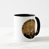 女のハイキングをさまよう マグカップ (正面右)