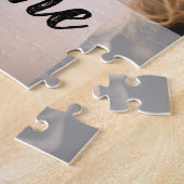 女のパーソナライズされた子の写真ギフト ジグソーパズル (側面)