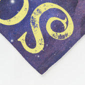 女のパーソナライズされた子の名前の天獣のコラージュ フリースブランケット (角)