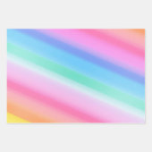 女のパーソナライズされた子の誕生日ユニコーンをテーマにした ラッピングペーパーシート (正面2)