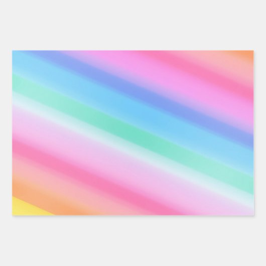 女のパーソナライズされた子の誕生日ユニコーンをテーマにした ラッピングペーパーシート (正面2)