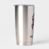 女のパーソナライズされた子ママ乱雑Bun女の子ママのギフト 保温保冷タンブラー (右面)