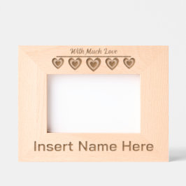 女のパーソナライズされた愛、かわいいハートアート レーザー彫刻フレーム