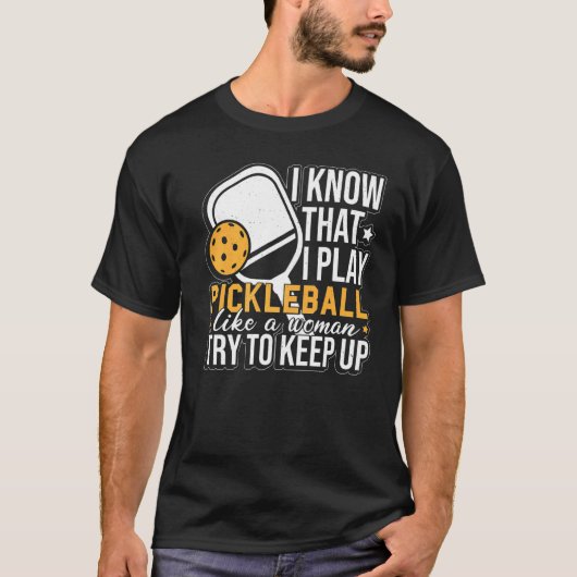 女のピクレ遊バのようにピックボール Tシャツ (正面)