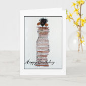 女のファンキー子ハッピーバースデーグリーティングカード カード (黄色い花)