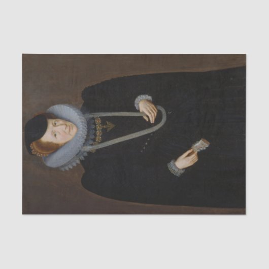 女のポートレート、おそらくスカダモアのメアリー 薄葉紙 (正面)