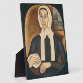 女のポートレート, c.1845 (キャンバス上の油) フォトプラーク (側面)