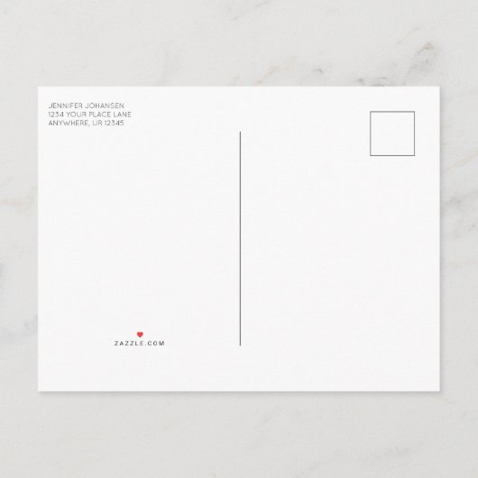 女のモダン子の幾何学模様の赤ちゃんシャワー インビテーションポストカード (裏面)