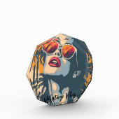 女のレトロスタイル フォトブロック (左)