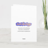 女の不気味子の誕生日カード。 カード (裏面)