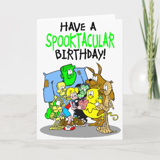 女の不気味子の誕生日カード。 カード (正面)