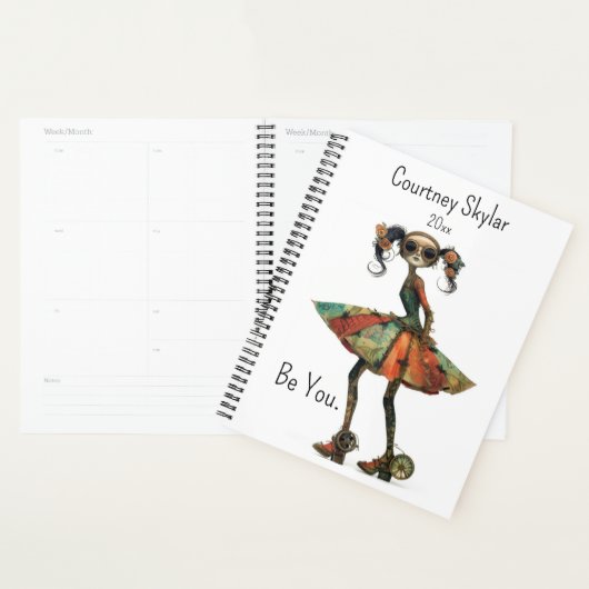 女の予測できな人お洒落、名前を変えて、年 プランナー手帳 (ディスプレー)