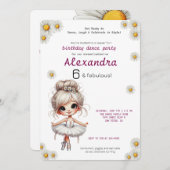 女の予測できな子の誕生日の招待 招待状 (正面/裏面)