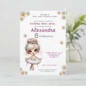 女の予測できな子の誕生日の招待 招待状 (スタンド正面)