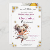 女の予測できな子の誕生日の招待 招待状 (正面/裏面)