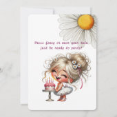 女の予測できな子の誕生日の招待 招待状 (裏面)