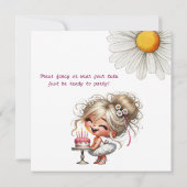 女の予測できな子バレリーナ誕生日の招待状 (裏面)