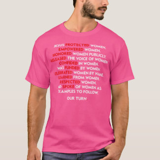 女の保護人に力を与えたイエス様がウォームを称えた Tシャツ