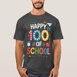 女の先生のための100日目の学校おめでとう 大人 子供 Tシャツ