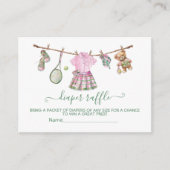 女の名門私立校風の子テニス物干しおむつラッフルカード エンクロージャーカード (正面)