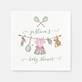 女の名門私立校風の子テニス赤ちゃんシャワー物干し スタンダードカクテルナプキン