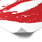 女の唇が固まる。手書きの水色の唇を分離 ポスター (角)