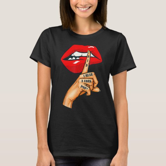 女の声が耳に入ったポップ・アートの Tシャツ (正面)