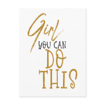 女の子あなたがこの励ましの引用文金ゴールドブラック