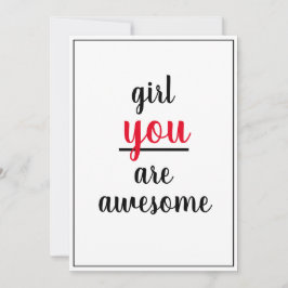 女の子あなた素晴らし親切ジェスチャー女性の人 サンキューカード