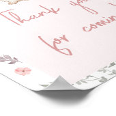 女の子いくつかのバニーの赤ちゃんシャワー感謝来します ポスター (角)