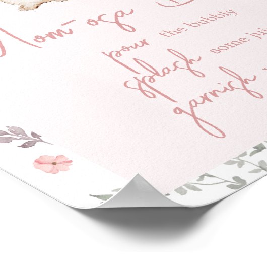 女の子いくつかのバニーベビーシャワーママママオサバー ポスター (角)