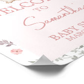 女の子いくつかのバニー赤ちゃんシャワーへようこそ ポスター (角)