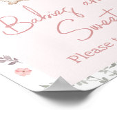 女の子いくつかのバニー赤ちゃんシャワーベビーは甘い ポスター (角)