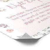 女の子いくつかのバニー赤ちゃんシャワー夜遅くのおむつ ポスター (角)