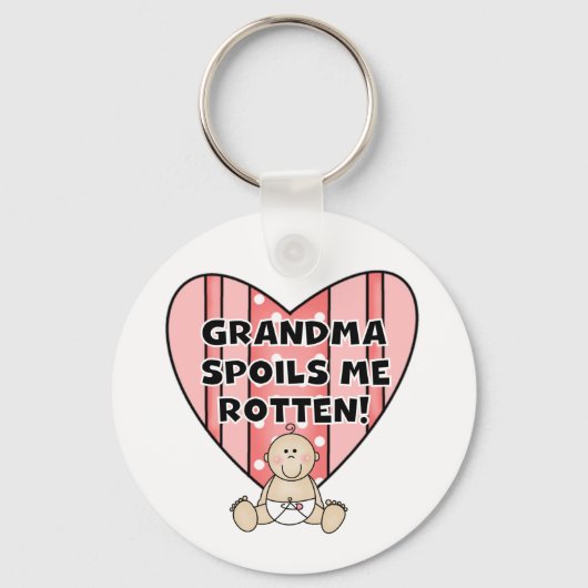 女の子おばあちゃんが私を甘やかす キーホルダー (正面)