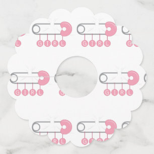 女の子おむつピン ワイングラスタグ