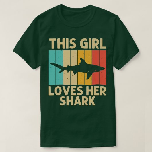 女の子おもしろいのためのサメHammerhead Tiger Sharks Tシャツ (デザイン正面)