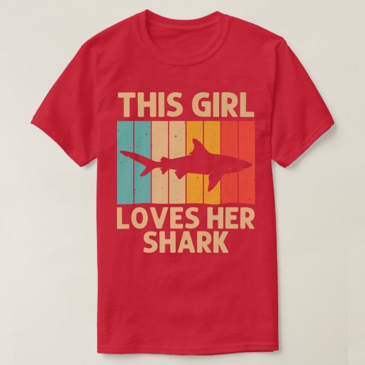 女の子おもしろいのためのサメHammerhead Tiger Sharks Tシャツ (デザイン正面)