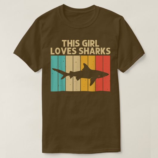 女の子おもしろいのためのサメHammerhead Tiger Sharks Tシャツ (デザイン正面)