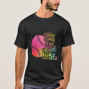 女の子おもしろいのよう遊な野球の女子ギフトチーム Tシャツ