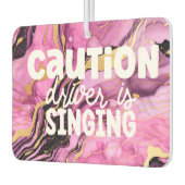 女の子おもしろい慎重なドライバ大理石ピンクカー カーエアーフレッシュナー (左)